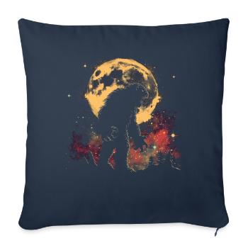 Bigfoot Sasquatch Yeti Howling Moon - Sofa pillowcase 17,3'' x 17,3'' (45 x 45 cm) - navy - Front