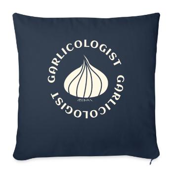 Garlic Garlicologist Vegetables - Sofa pillowcase 17,3'' x 17,3'' (45 x 45 cm) - navy - Front
