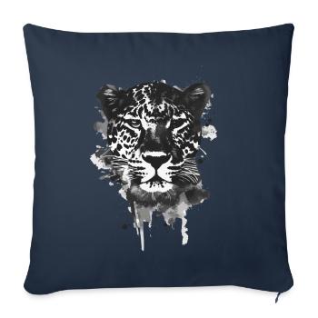 Leopard - Sofa pillowcase 17,3'' x 17,3'' (45 x 45 cm) - navy - Front