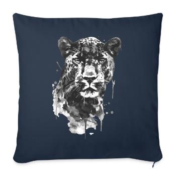 Panthère - Housse de coussin décorative 45 x 45 cm - bleu marine - Devant