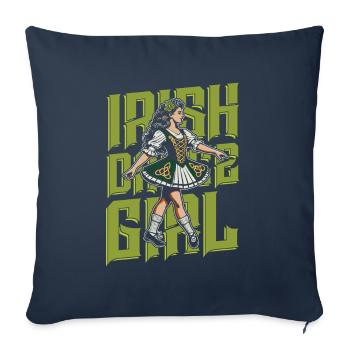 Irish Dance Irischer Tanz - Sofa pillowcase 17,3'' x 17,3'' (45 x 45 cm) - navy - Front