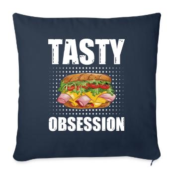 Tasty Obsession Sandwich Month Sandwiches Baguettes - Sofa pillowcase 17,3'' x 17,3'' (45 x 45 cm) - navy - Front