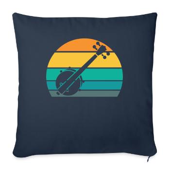 Banjo - Housse de coussin décorative 45 x 45 cm - bleu marine - Devant