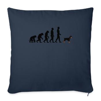 Doberman - Sofa pillowcase 17,3'' x 17,3'' (45 x 45 cm) - navy - Front