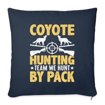 Coyote Hunter Yote - Sofa pillowcase 17,3'' x 17,3'' (45 x 45 cm) - navy - Front