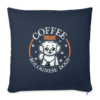 Coffee and Bolognese - Sofa pillowcase 17,3'' x 17,3'' (45 x 45 cm) - navy - Front