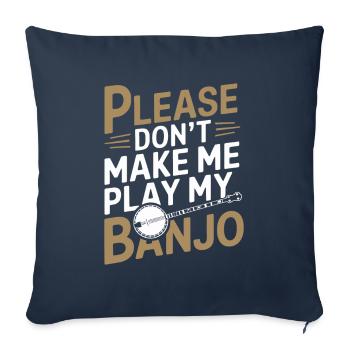 Banjo - Housse de coussin décorative 45 x 45 cm - bleu marine - Devant