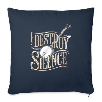 Banjo - Housse de coussin décorative 45 x 45 cm - bleu marine - Devant