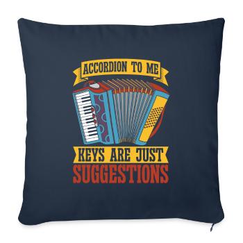Accordéon - Housse de coussin décorative 45 x 45 cm - bleu marine - Devant