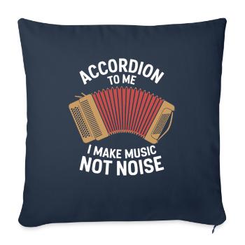 Accordéon - Housse de coussin décorative 45 x 45 cm - bleu marine - Devant