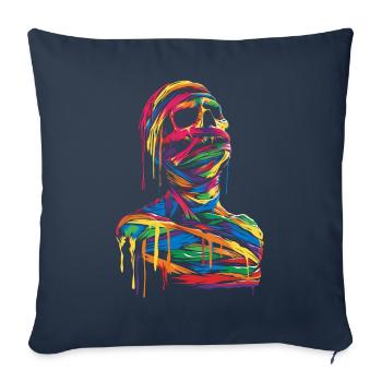 Mummy Halloween Pop Art - Sofa pillowcase 17,3'' x 17,3'' (45 x 45 cm) - navy - Front