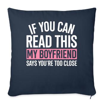 If you can read this, my friend says that the - Sofa pillowcase 17,3'' x 17,3'' (45 x 45 cm) - navy - Front