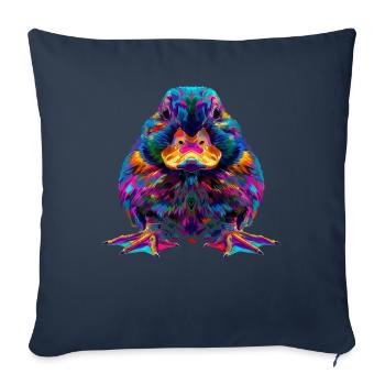 Ornithorynque mammifère Popart - Housse de coussin décorative 45 x 45 cm - bleu marine - Devant