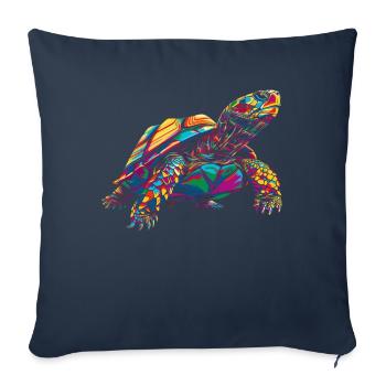 Turtle Sea Turtle Popart - Sofa pillowcase 17,3'' x 17,3'' (45 x 45 cm) - navy - Front