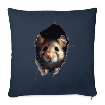 Loir - Housse de coussin décorative 45 x 45 cm - bleu marine - Devant