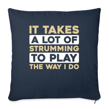 Banjo - Housse de coussin décorative 45 x 45 cm - bleu marine - Devant