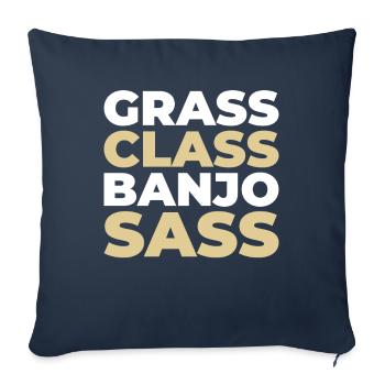 Banjo - Housse de coussin décorative 45 x 45 cm - bleu marine - Devant