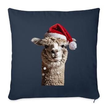 Alpaga - Housse de coussin décorative 45 x 45 cm - bleu marine - Devant