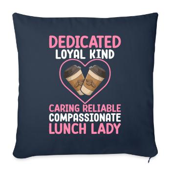 Cafeteria employee Dedicated, loyal, friend - Sofa pillowcase 17,3'' x 17,3'' (45 x 45 cm) - navy - Front