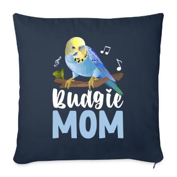 Budgie-Mom Budgie-Parrot Wellensit - Sofa pillowcase 17,3'' x 17,3'' (45 x 45 cm) - navy - Front
