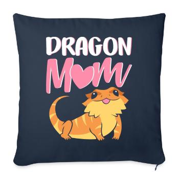 bearded dragon lizard lover dragon woman dragon - Sofa pillowcase 17,3'' x 17,3'' (45 x 45 cm) - navy - Front