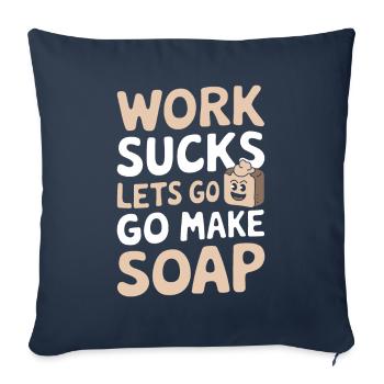 Production de savon - Housse de coussin décorative 45 x 45 cm - bleu marine - Devant