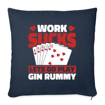 Gin Rummy - Sofa pillowcase 17,3'' x 17,3'' (45 x 45 cm) - navy - Front
