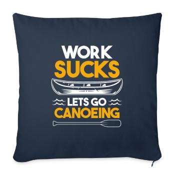 Canoe canoeist - Sofa pillowcase 17,3'' x 17,3'' (45 x 45 cm) - navy - Front
