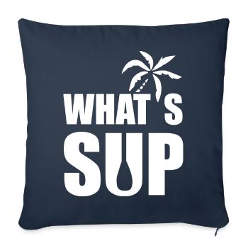 Cadeau parfait pour les riders de SUP : Qu’est-ce que le SUP ? - Housse de coussin décorative 45 x 45 cm - bleu marine - Devant
