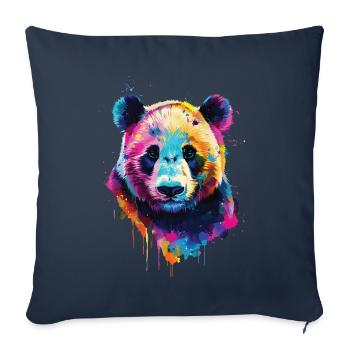 Panda - Sofa pillowcase 17,3'' x 17,3'' (45 x 45 cm) - navy - Front