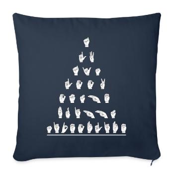 Deaf Pride Awareness ASL - Sofa pillowcase 17,3'' x 17,3'' (45 x 45 cm) - navy - Front