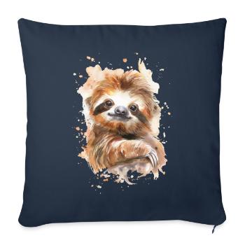Sloth - Sofa pillowcase 17,3'' x 17,3'' (45 x 45 cm) - navy - Front