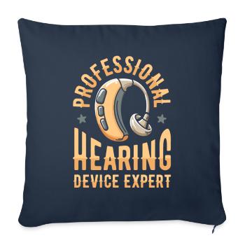 Hearing aid specialist - Sofa pillowcase 17,3'' x 17,3'' (45 x 45 cm) - navy - Front