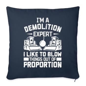 Funny House Demolition Day Demolition Expert Blows To A - Sofa pillowcase 17,3'' x 17,3'' (45 x 45 cm) - navy - Front