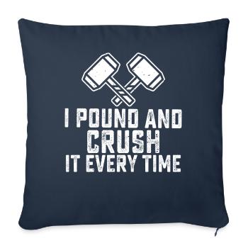 Drôle de démolition de maison jour je pilonne tout le monde - Housse de coussin décorative 45 x 45 cm - bleu marine - Devant