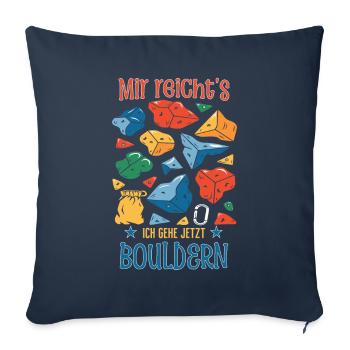 Ich gehe jetzt Bouldern | Cooles Boulder Design - Sofakissenbezug 45 x 45 cm - Navy - Vorne