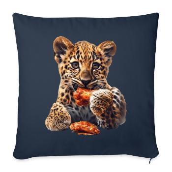 Leopard - Sofa pillowcase 17,3'' x 17,3'' (45 x 45 cm) - navy - Front
