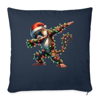 Polka Dot Baboon Sunglasses Cute Christmas - Sofa pillowcase 17,3'' x 17,3'' (45 x 45 cm) - navy - Front