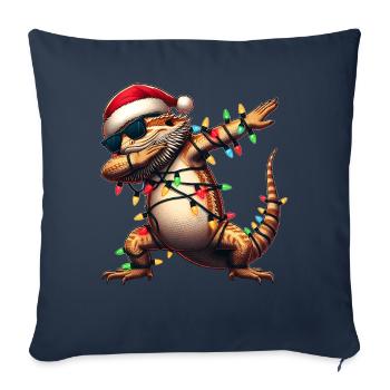 Polka Dot Bearded Dragon Lizard Sunglasses Cute - Sofa pillowcase 17,3'' x 17,3'' (45 x 45 cm) - navy - Front