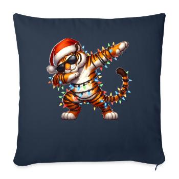 Lunettes de soleil à pois Bengal chat Noël mignon - Housse de coussin décorative 45 x 45 cm - bleu marine - Devant