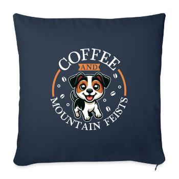 Café et Fête de la Montagne - Housse de coussin décorative 45 x 45 cm - bleu marine - Devant