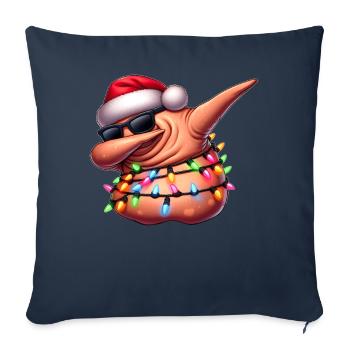 Dabbing Blobfish Sunglasses Cute Christmas - Sofa pillowcase 17,3'' x 17,3'' (45 x 45 cm) - navy - Front