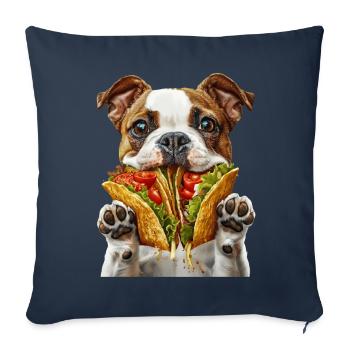 Chien - Housse de coussin décorative 45 x 45 cm - bleu marine - Devant
