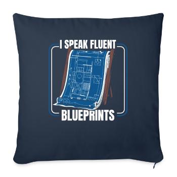 Auteur - Housse de coussin décorative 45 x 45 cm - bleu marine - Devant