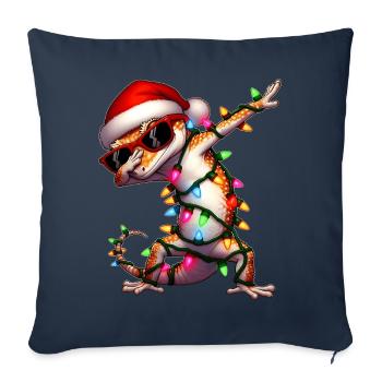 Lunettes de soleil à pois à crête Gecko Lizard Niedlic - Housse de coussin décorative 45 x 45 cm - bleu marine - Devant