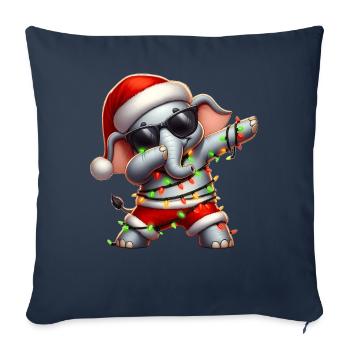Polka Dot Elephant Sunglasses Cute Christmas - Sofa pillowcase 17,3'' x 17,3'' (45 x 45 cm) - navy - Front