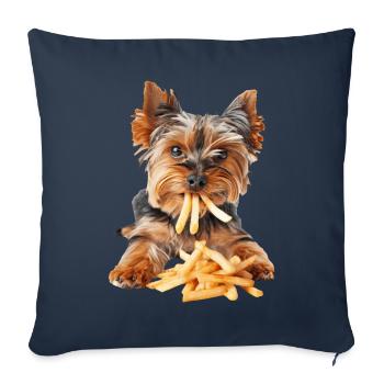 Yorkshire Terrier - Sofakissenbezug 45 x 45 cm - Navy - Vorne