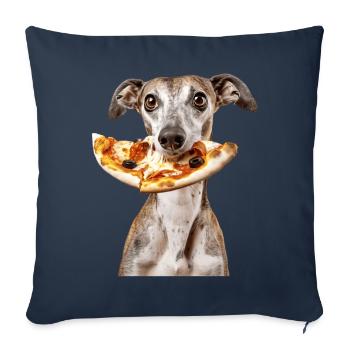 Lévrier - Housse de coussin décorative 45 x 45 cm - bleu marine - Devant