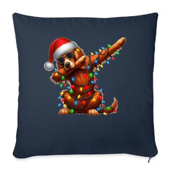 Polka Dot Irish Setter Dog Sunglasses Cute W - Sofa pillowcase 17,3'' x 17,3'' (45 x 45 cm) - navy - Front