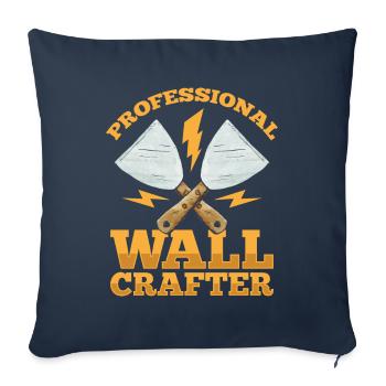 Installateur de cloisons sèches - Housse de coussin décorative 45 x 45 cm - bleu marine - Devant